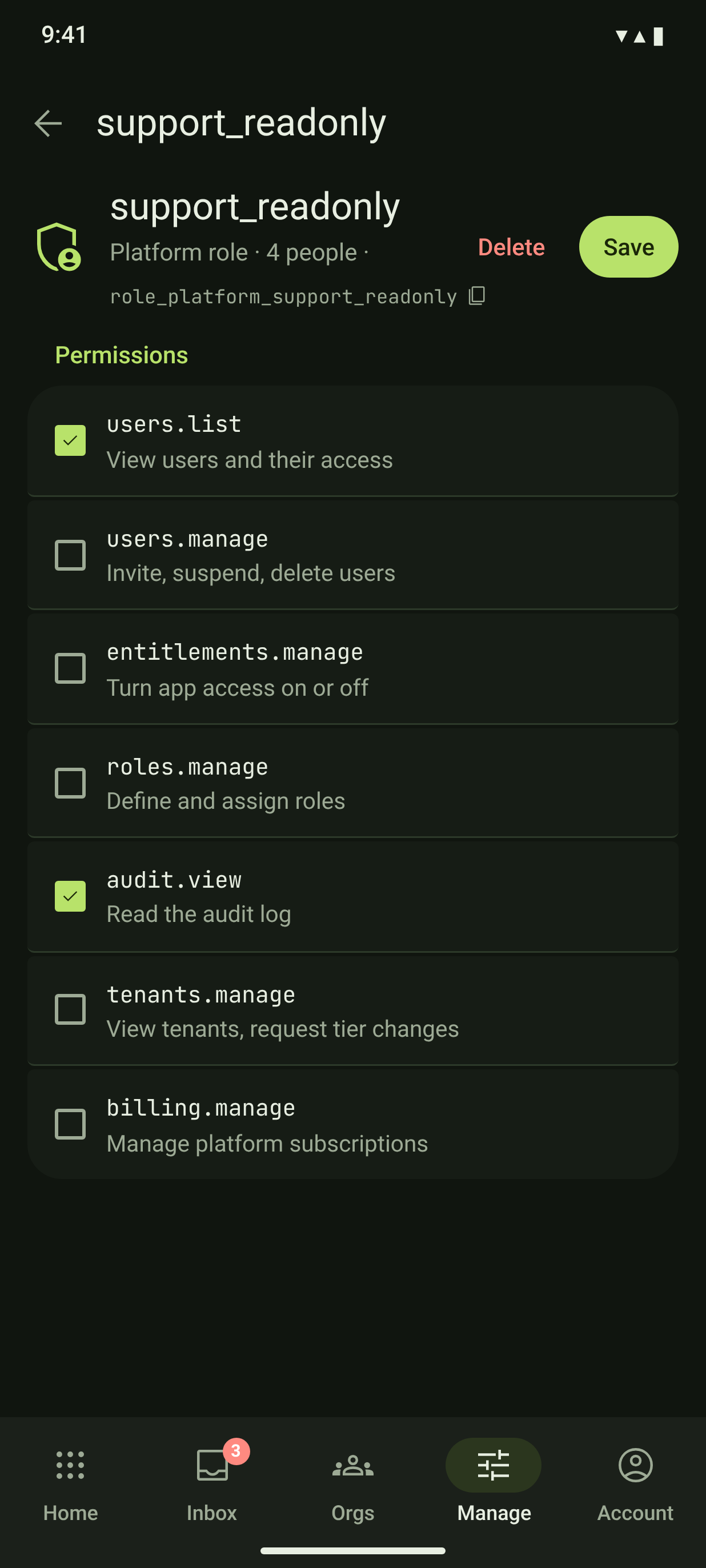 ROL-02 · Role detail — dark