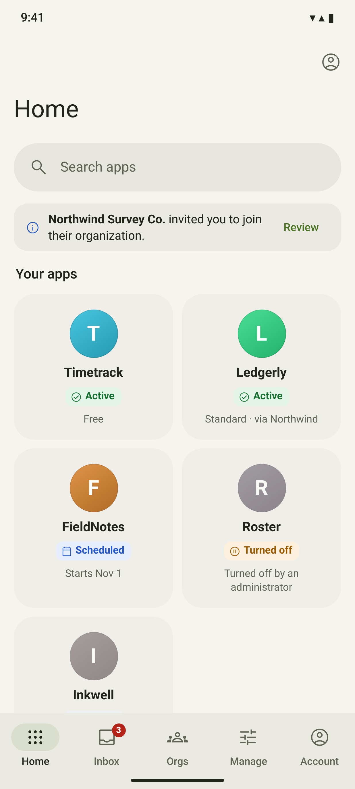 APP-01 · Home — My Apps (Free/Standard tiers) — light