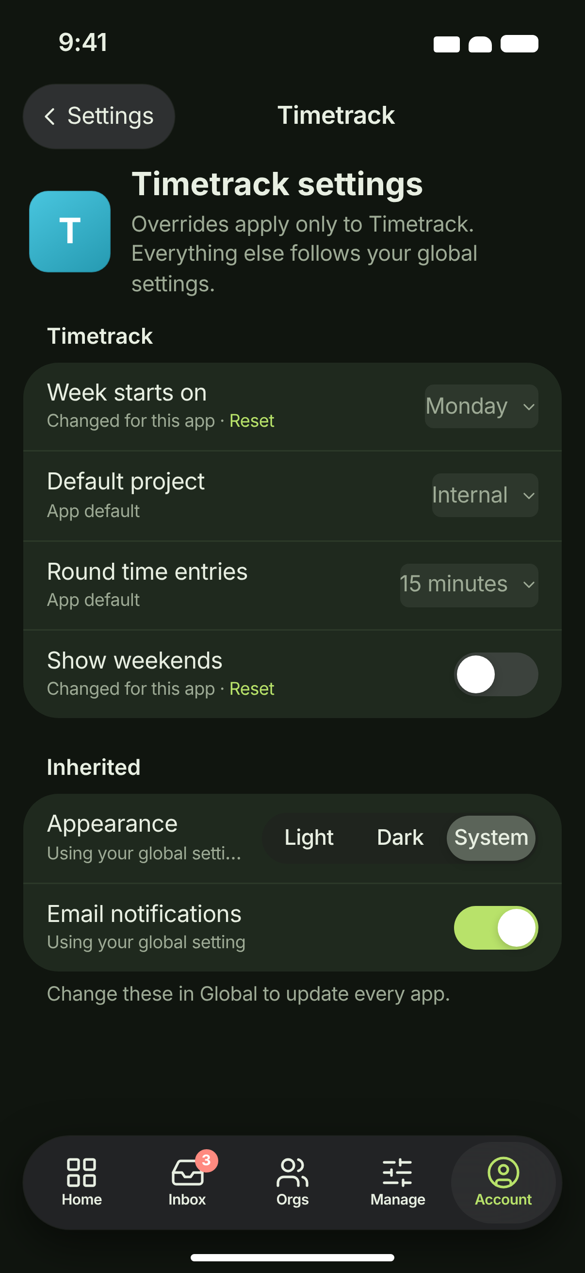 SET-02 · Settings — per app — dark