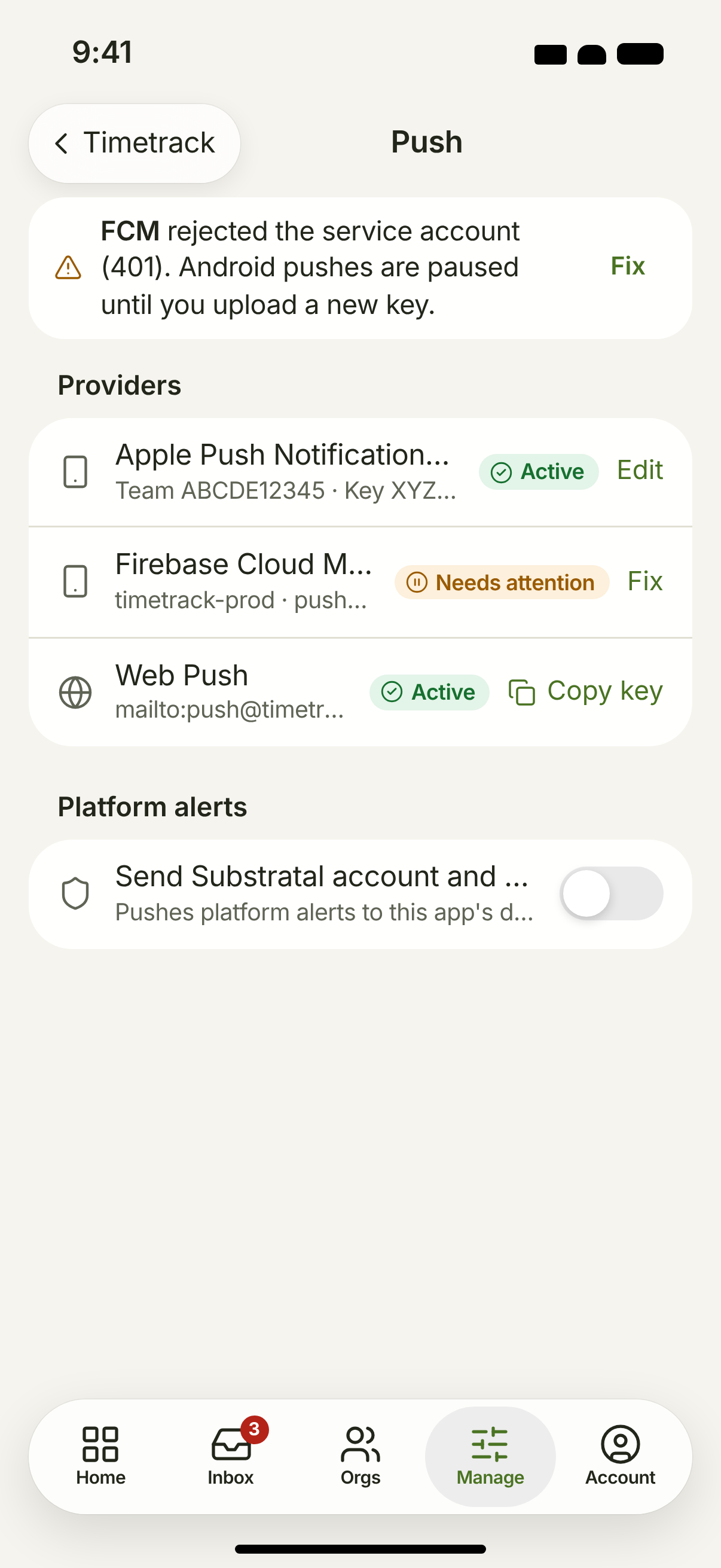 APL-07 · Push credentials — light