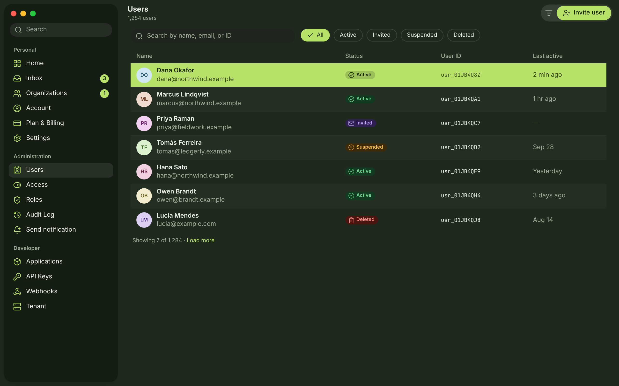 USR-01 · Users — dark
