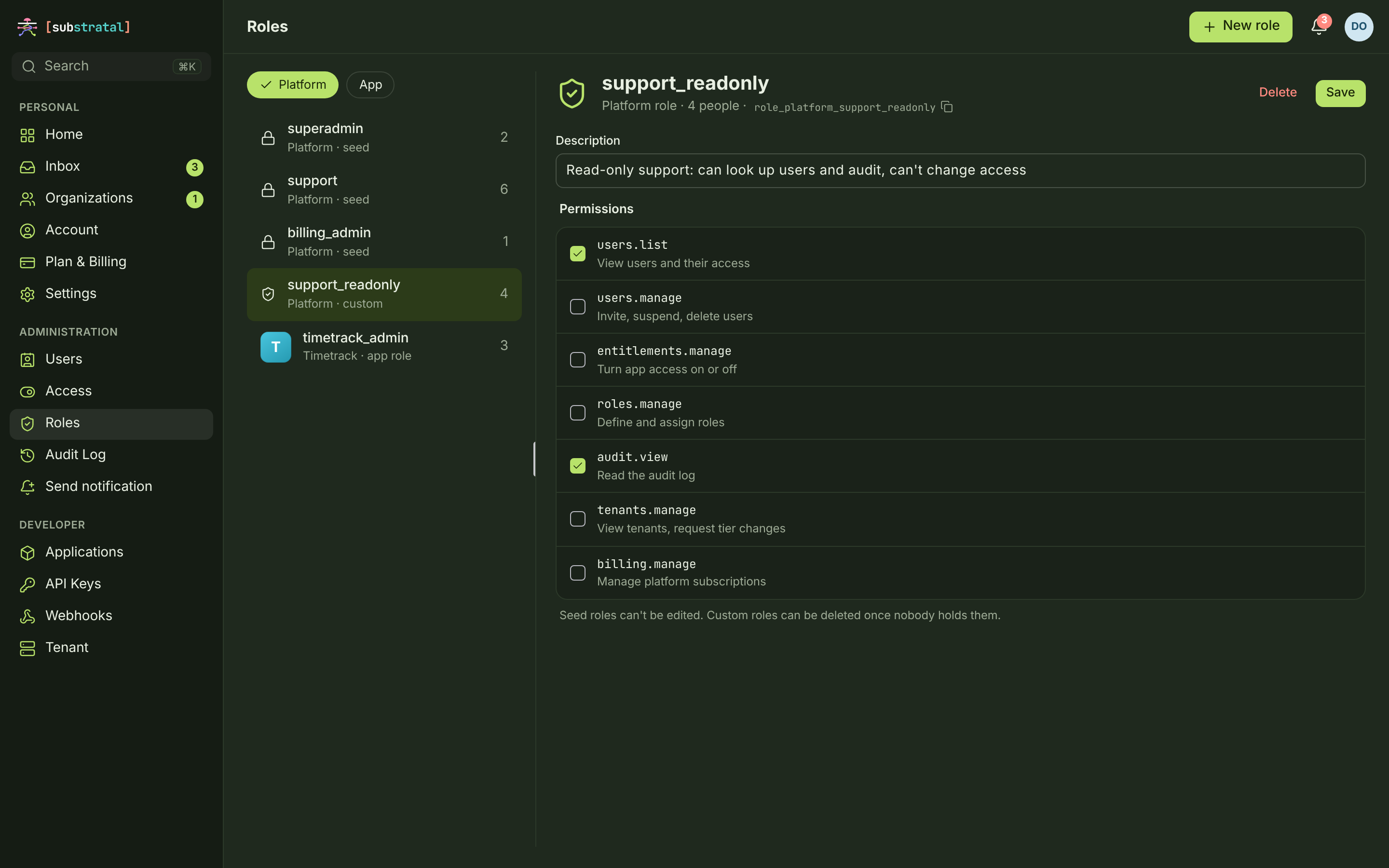 ROL-02 · Role detail — desktop — dark