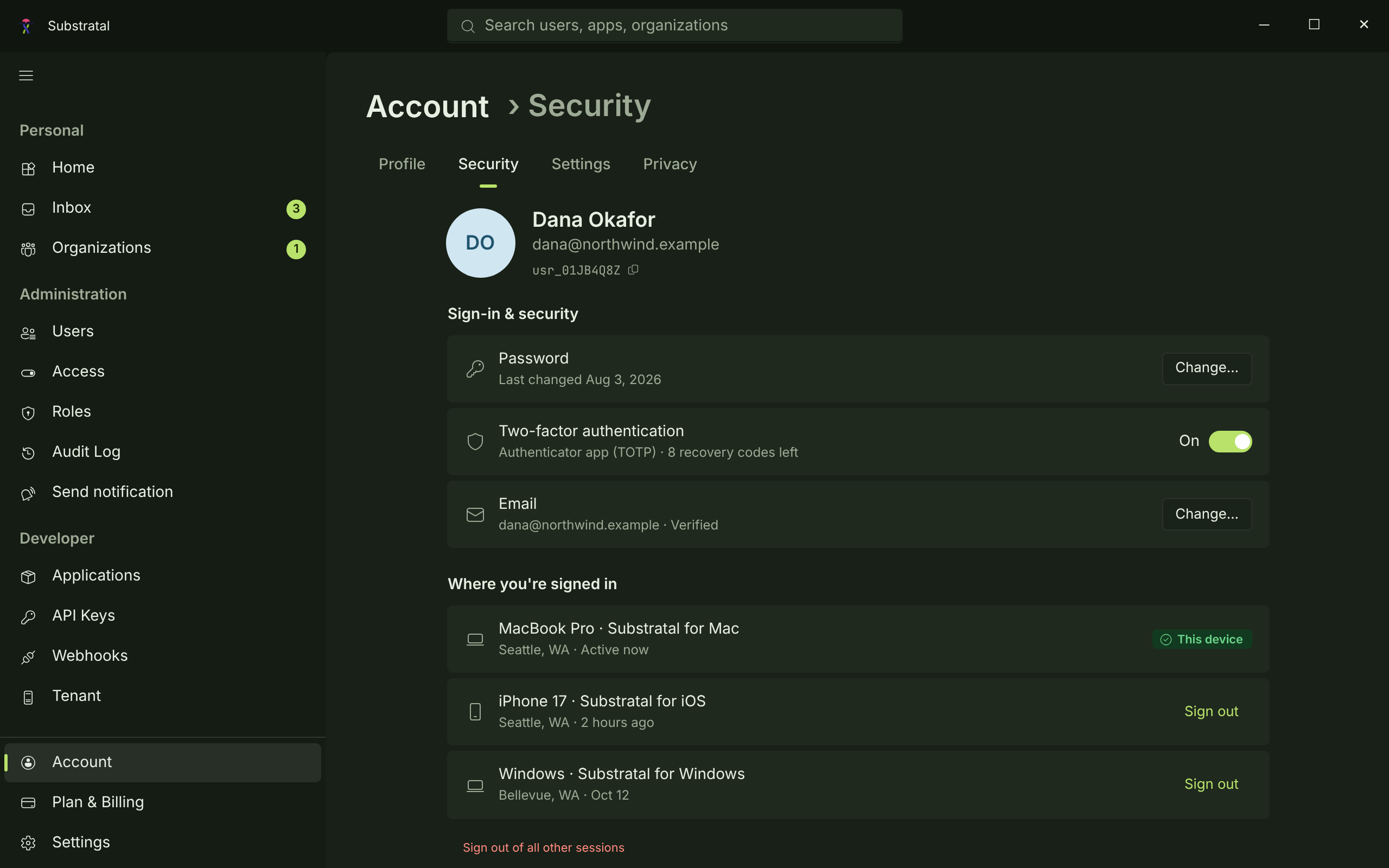 ACC-04 · Security — dark