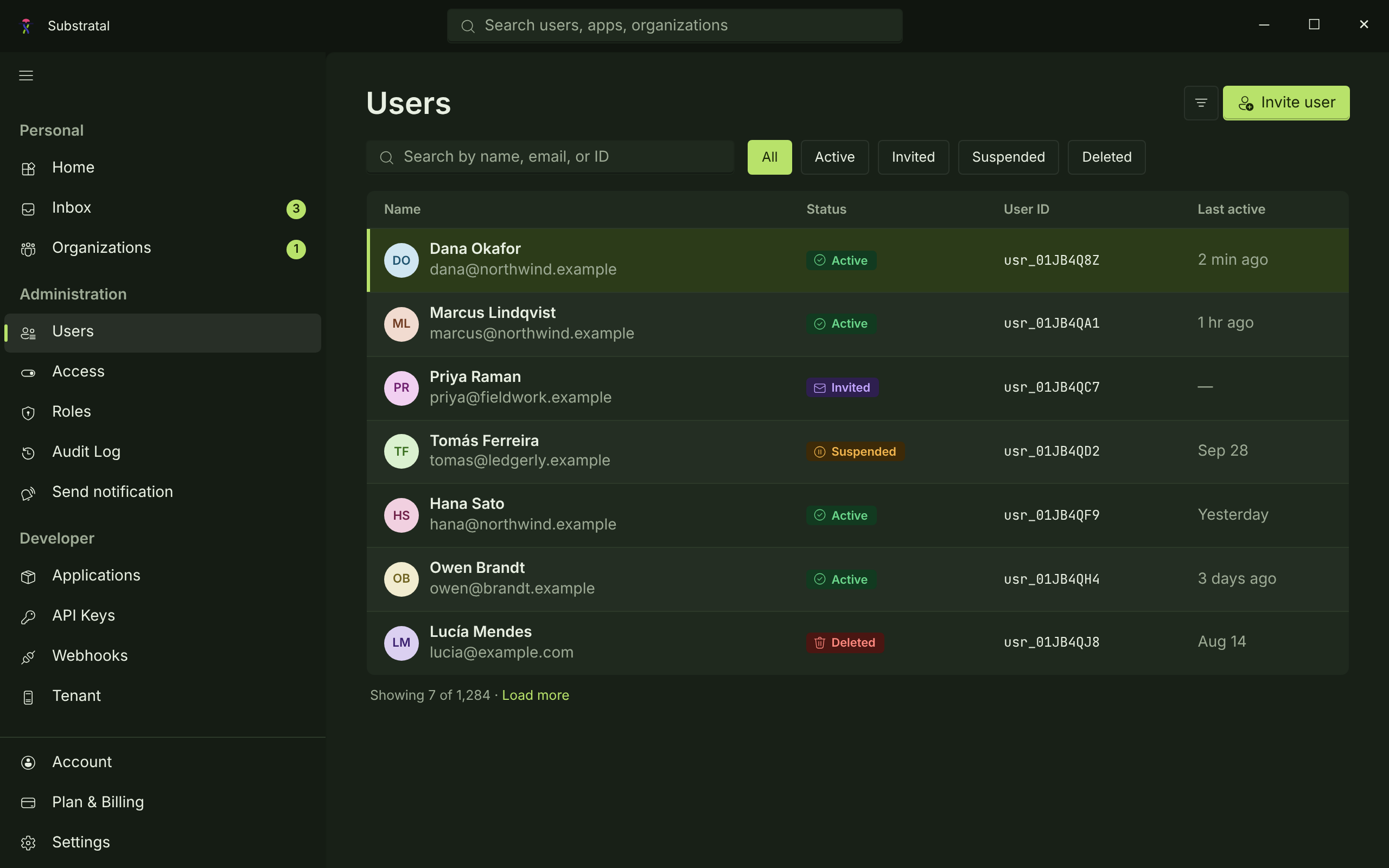 USR-01 · Users — dark
