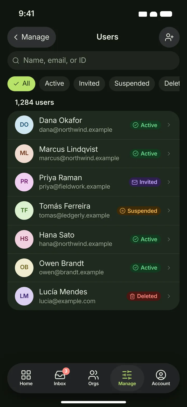 iOS / iPadOS Users — dark theme