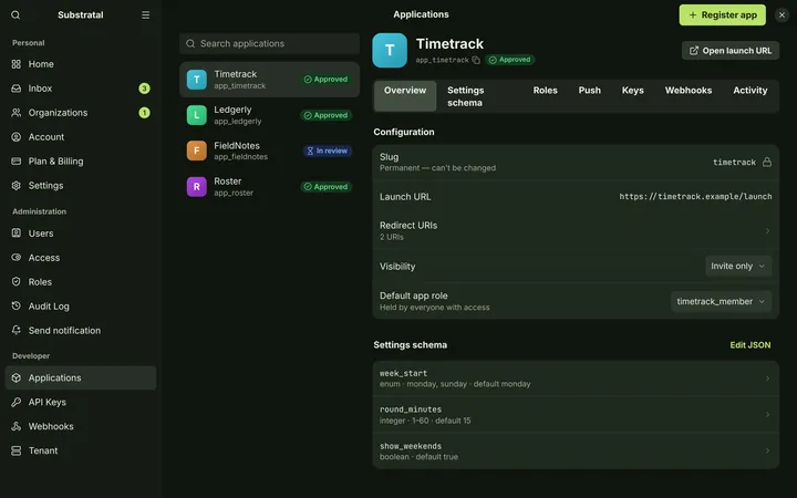 Linux (GNOME) Application — Overview — dark theme