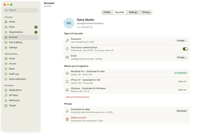 macOS Security — light theme
