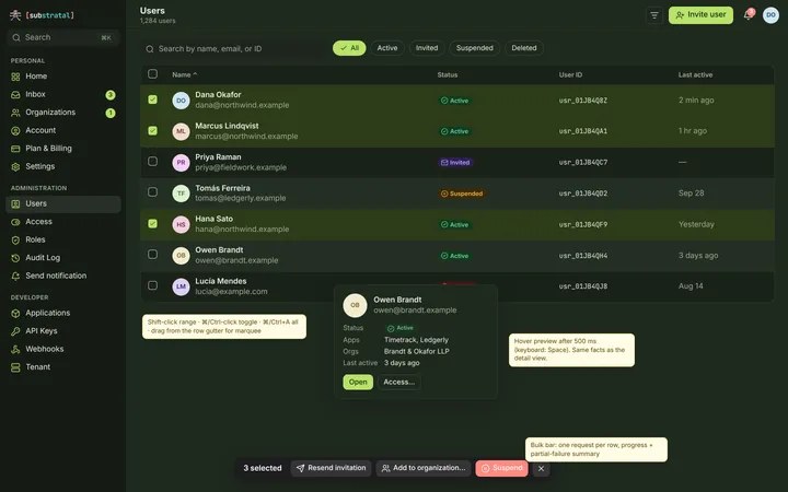 Web (PWA) Users — dark theme