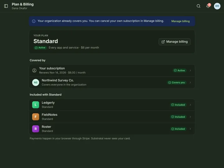Web (PWA) My plan — dark theme