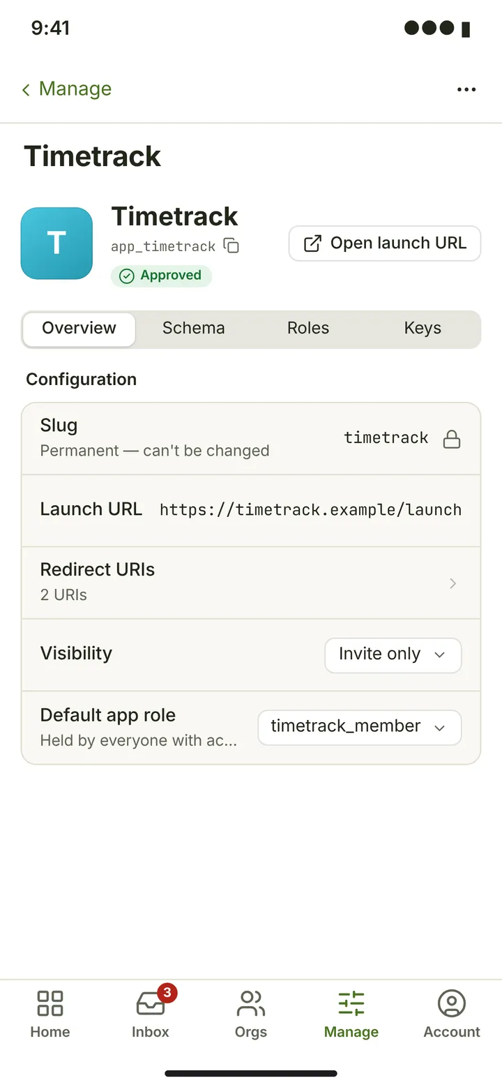Web (PWA) Application — Overview — light theme