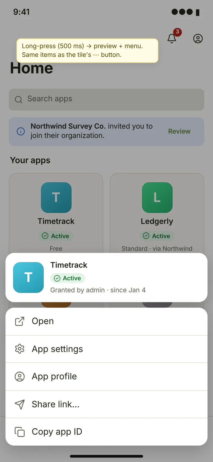 Web (PWA) Home — My Apps — light theme