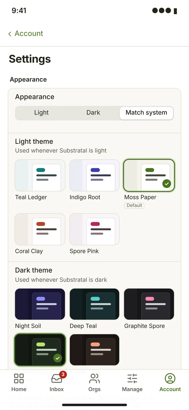 Web (PWA) Settings — Global — light theme