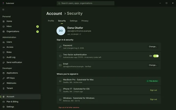 Windows Security — dark theme