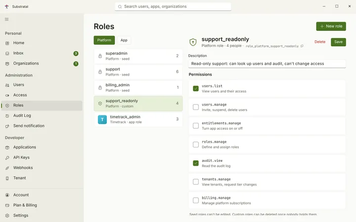 Windows Role detail — light theme